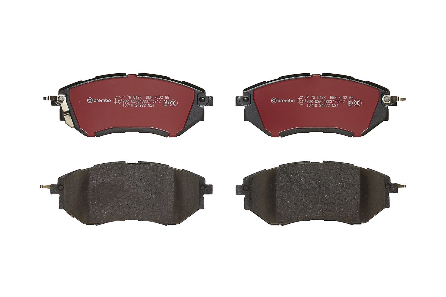 BREMBO P 78 017X - Bremsbelagsatz, Scheibenbremse