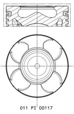 MAHLE 011 PI 00117 000 - Kolben