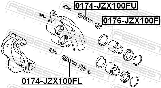 FEBEST 0174-JZX100FL - Führungsbolzen, Bremssattel