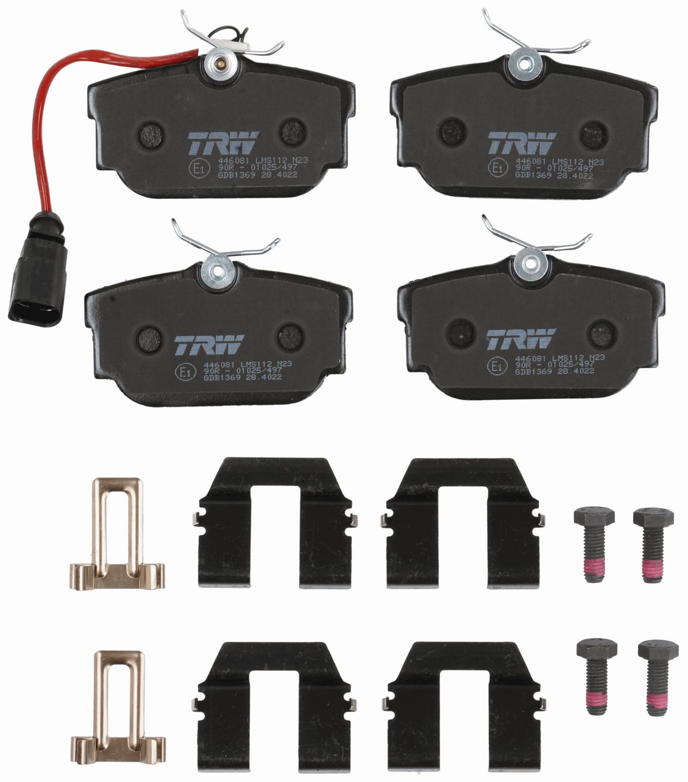 TRW GDB1369 - Bremsbelagsatz, Scheibenbremse