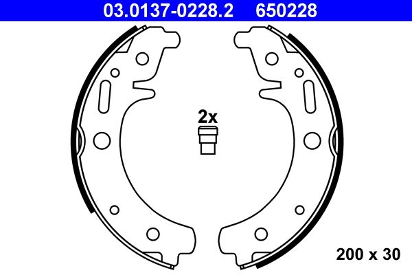 ATE 03.0137-0228.2 - Bremsbackensatz
