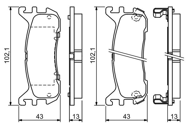 BOSCH 0 986 494 341 - Bremsbelagsatz, Scheibenbremse