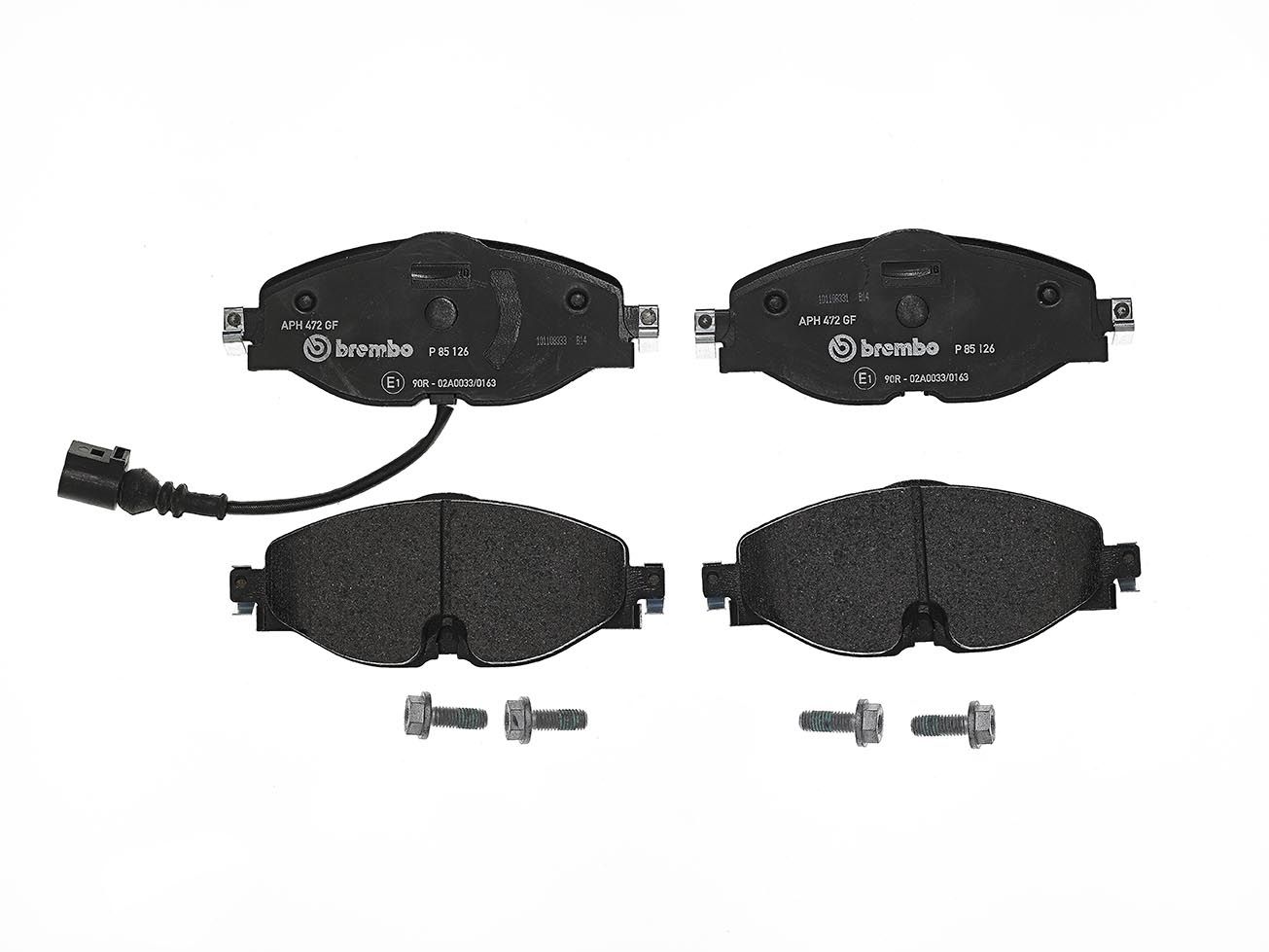 BREMBO P 85 126X - Bremsbelagsatz, Scheibenbremse
