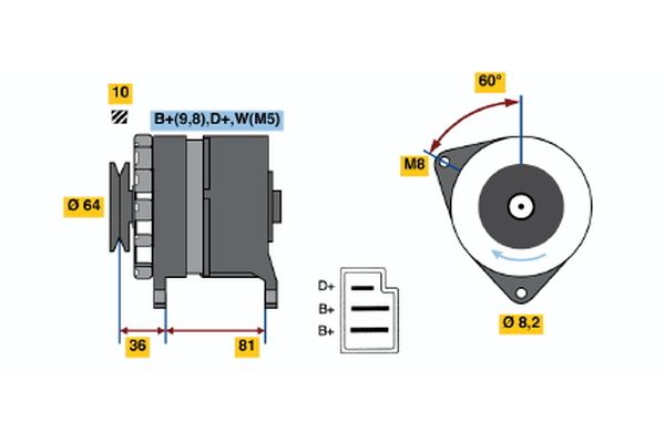 BOSCH 0 986 030 790 - Generator