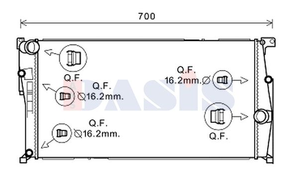 AKS DASIS 050074N - Kühler, Motorkühlung