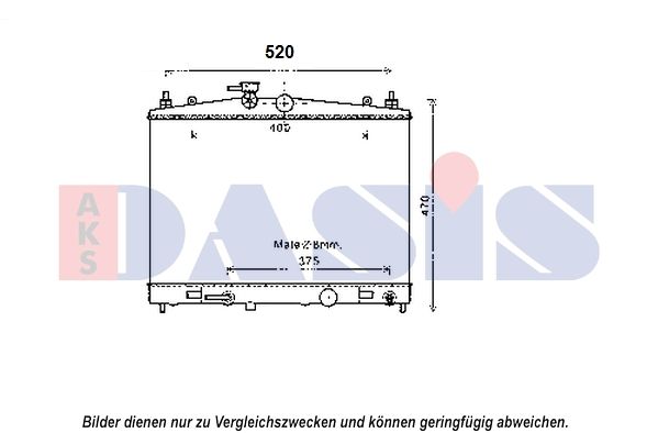 AKS DASIS 070163N - Kühler, Motorkühlung