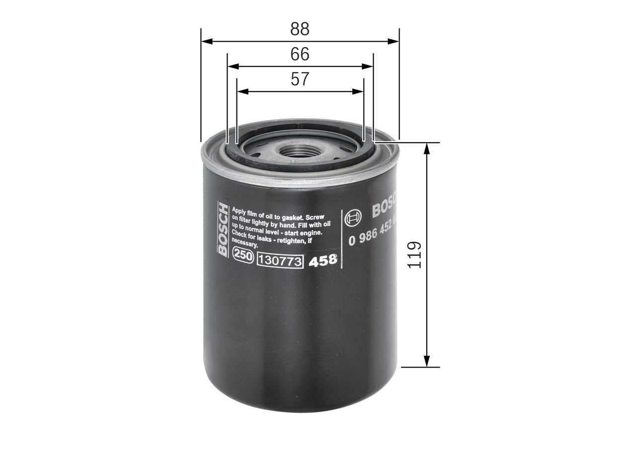 BOSCH 0 986 452 020 - Ölfilter