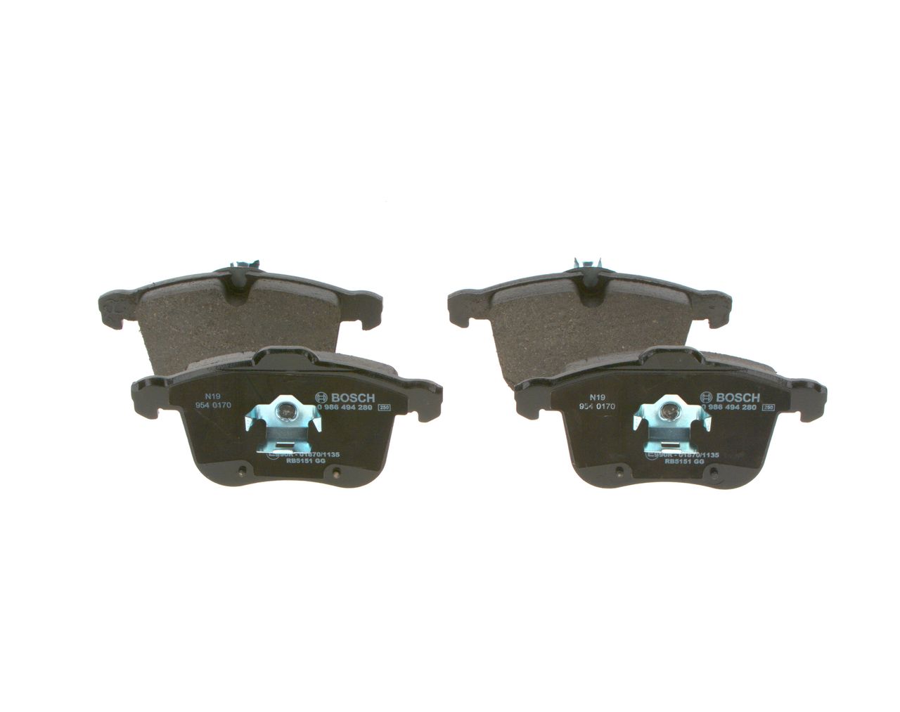 BOSCH 0 986 494 280 - Bremsbelagsatz, Scheibenbremse