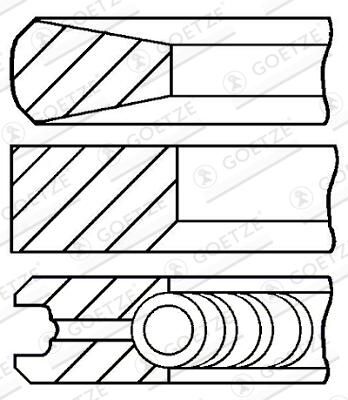 GOETZE ENGINE 08-439000-00 - Kolbenringsatz