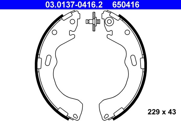 ATE 03.0137-0416.2 - Bremsbackensatz