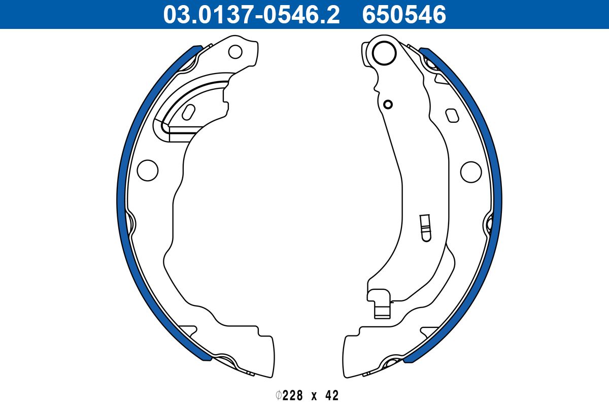 ATE 03.0137-0546.2 - Bremsbackensatz