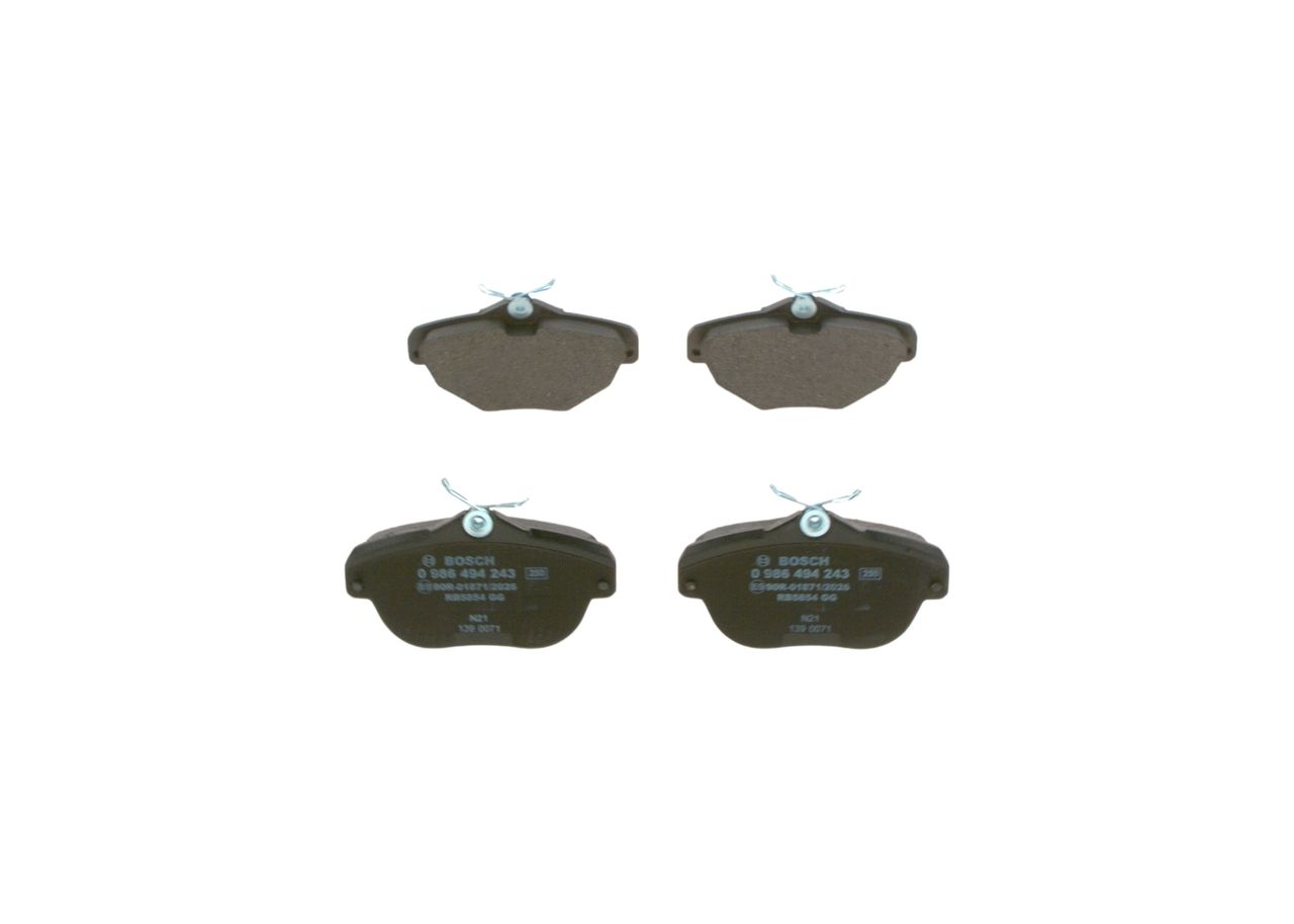 BOSCH 0 986 494 243 - Bremsbelagsatz, Scheibenbremse