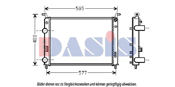 AKS DASIS 080098N - Kühler, Motorkühlung