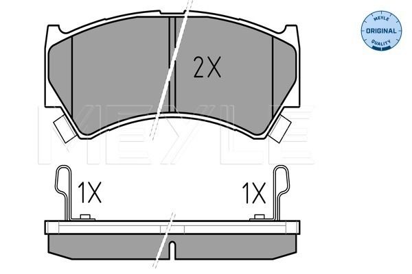 MEYLE 025 237 9515/W - Bremsbelagsatz, Scheibenbremse