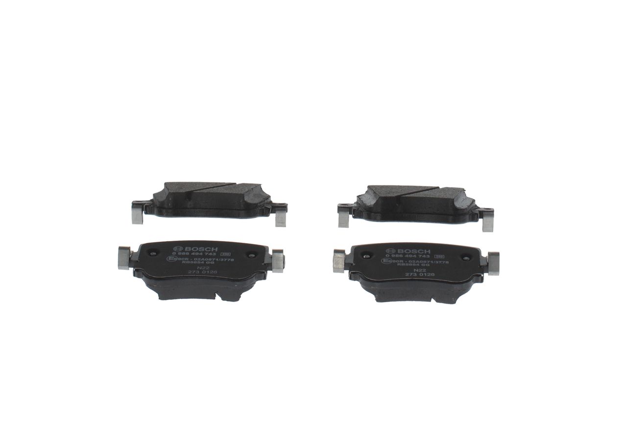 BOSCH 0 986 494 743 - Bremsbelagsatz, Scheibenbremse