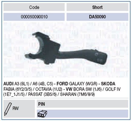 MAGNETI MARELLI 000050090010 - Lenkstockschalter