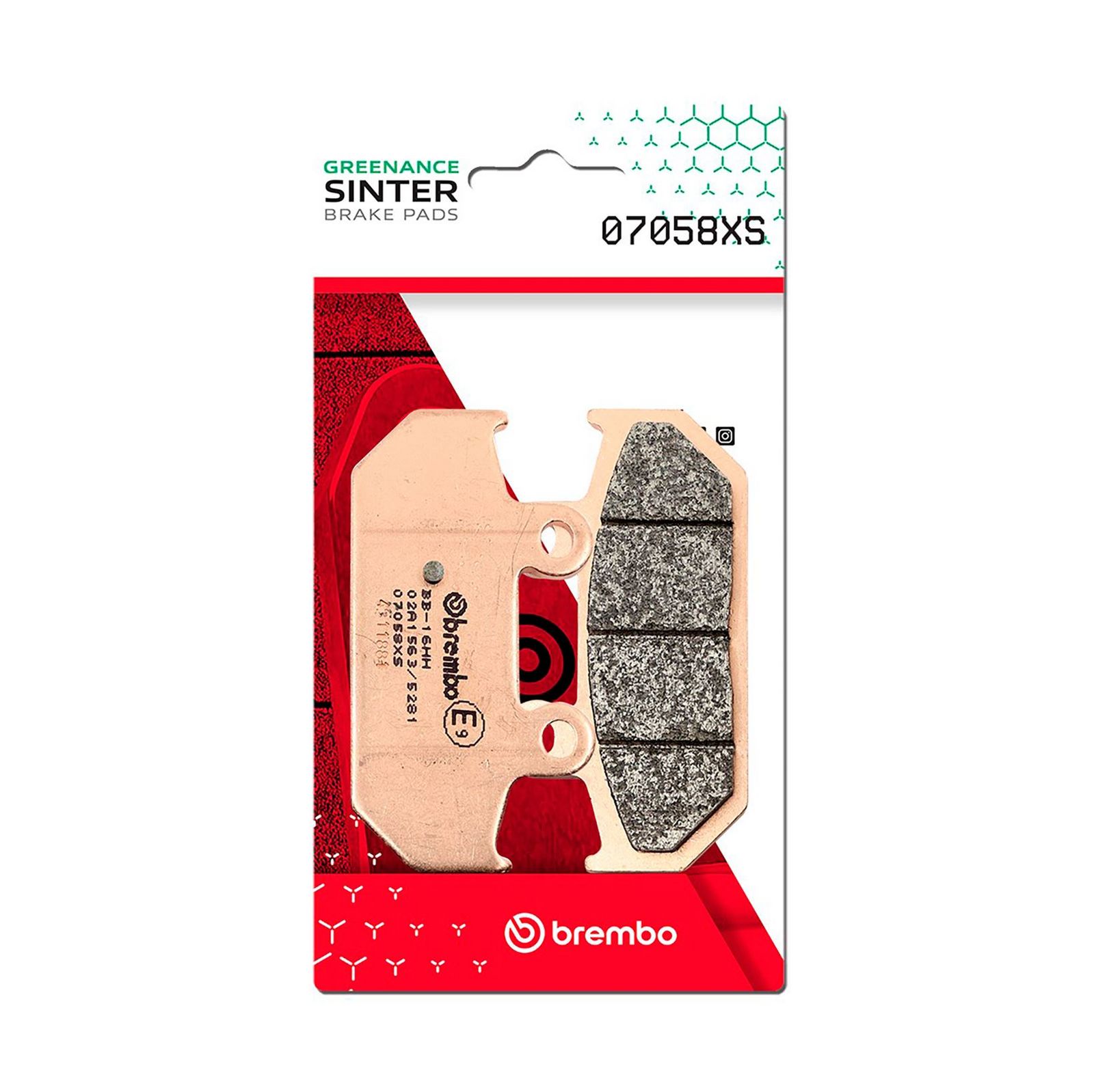 BREMBO 07058XS - Bremsbelagsatz, Scheibenbremse