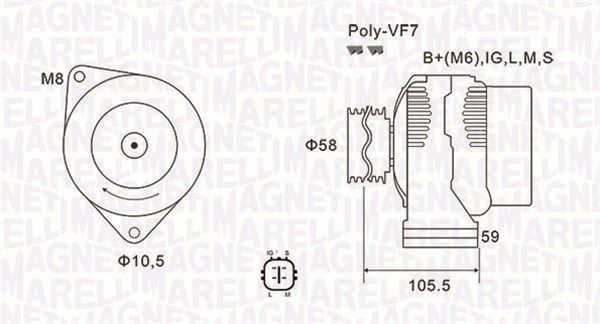 MAGNETI MARELLI 063732069010 - Generator