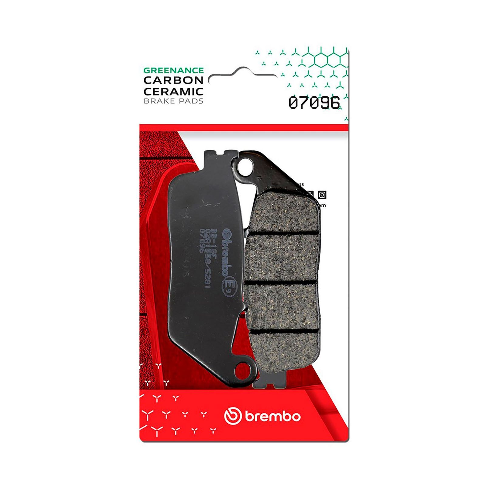 BREMBO 07096 - Bremsbelagsatz, Scheibenbremse