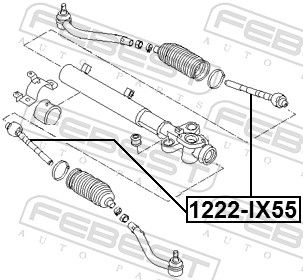 FEBEST 1222-IX55 - Axialgelenk, Spurstange