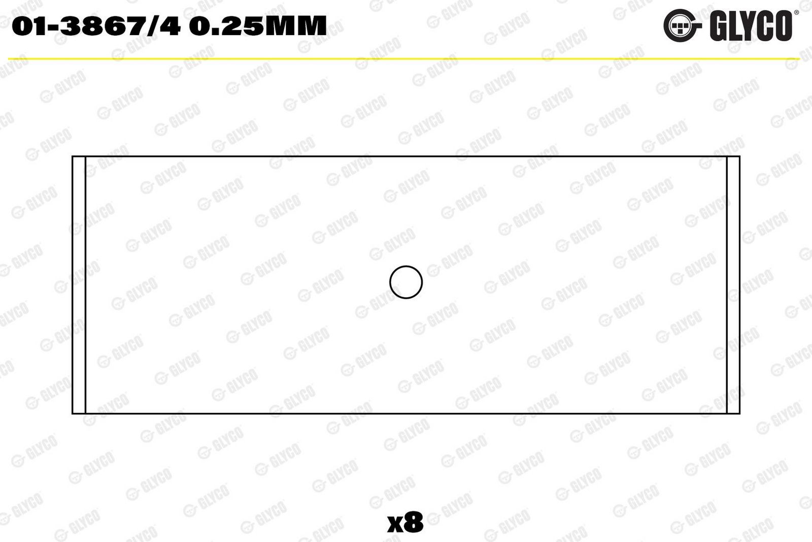 GLYCO 01-3867/4 0.25mm - Pleuellagerschale