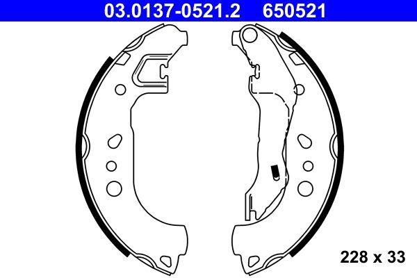 ATE 03.0137-0521.2 - Bremsbackensatz