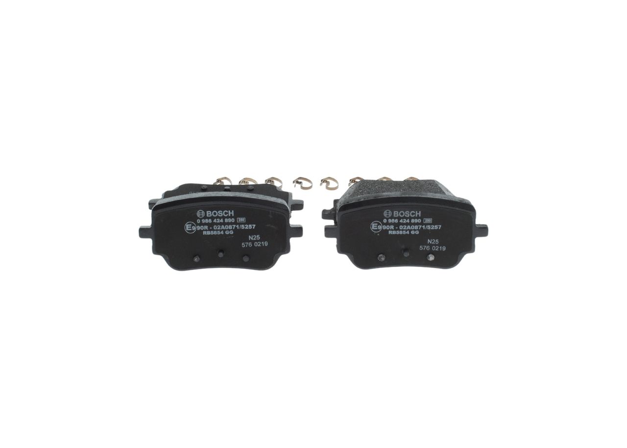 BOSCH 0 986 424 890 - Bremsbelagsatz, Scheibenbremse