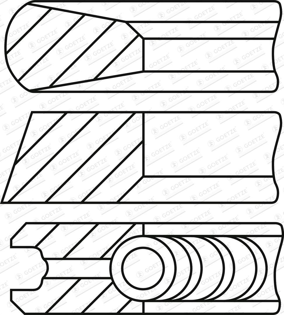 GOETZE ENGINE 08-445300-00 - Kolbenringsatz