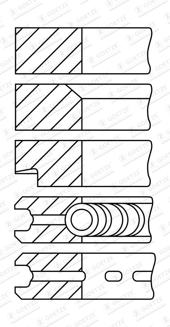 GOETZE ENGINE 08-101000-00 - Kolbenringsatz