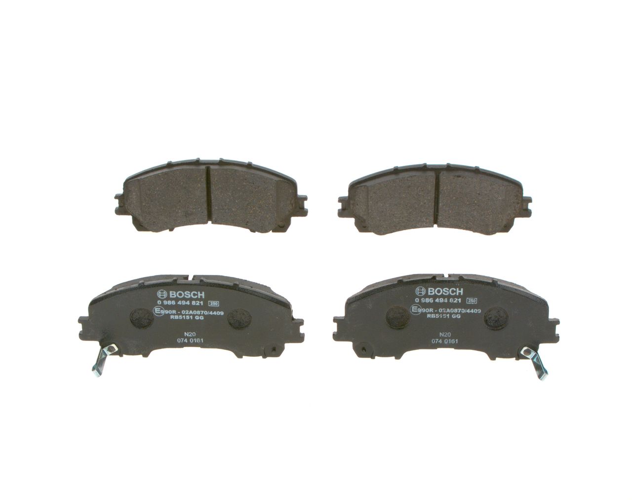 BOSCH 0 986 494 821 - Bremsbelagsatz, Scheibenbremse