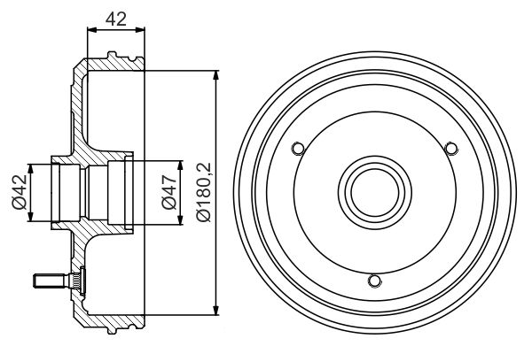 BOSCH 0 986 477 243 - Bremstrommel