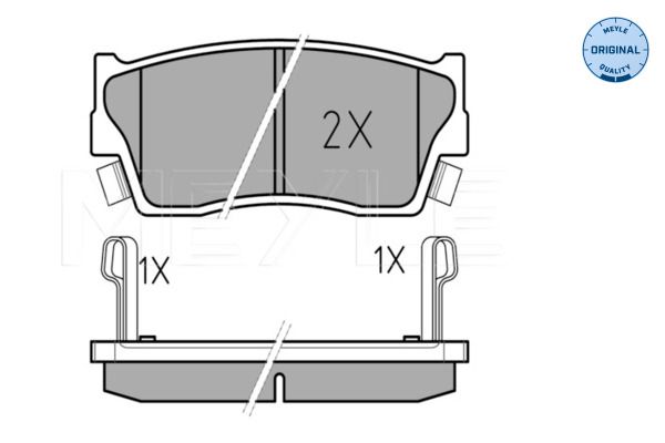 MEYLE 025 215 0014/W - Bremsbelagsatz, Scheibenbremse