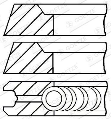 GOETZE ENGINE 08-318600-10 - Kolbenringsatz
