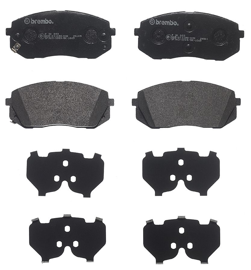 BREMBO P 30 093 - Bremsbelagsatz, Scheibenbremse