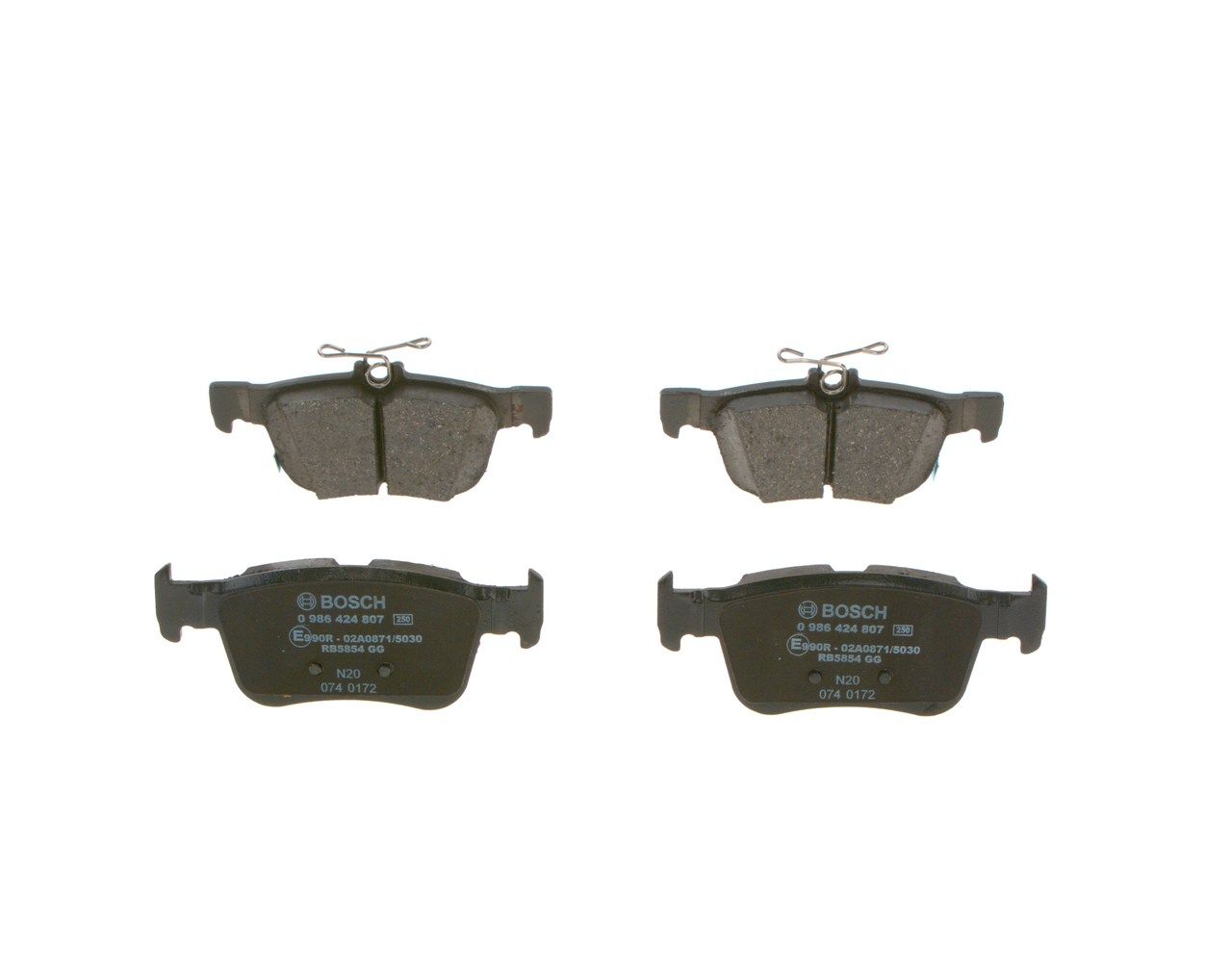 BOSCH 0 986 424 807 - Bremsbelagsatz, Scheibenbremse
