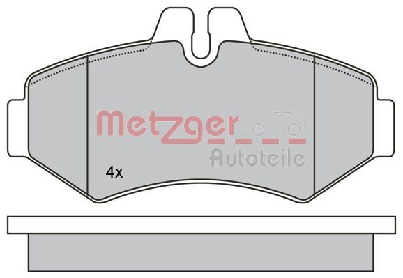 METZGER AUTOTEILE 1170274 - Bremsbelagsatz, Scheibenbremse