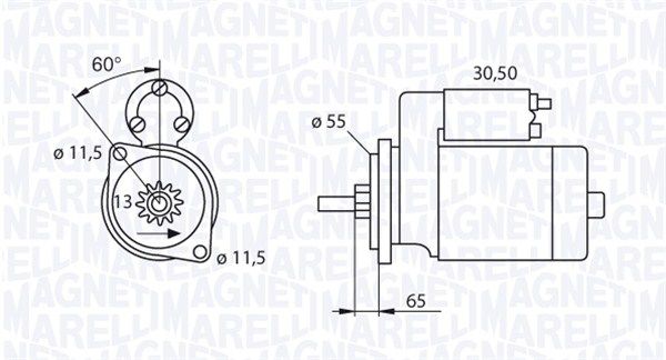 MAGNETI MARELLI 063280050010 - Starter