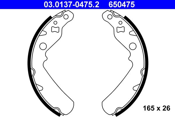 ATE 03.0137-0475.2 - Bremsbackensatz