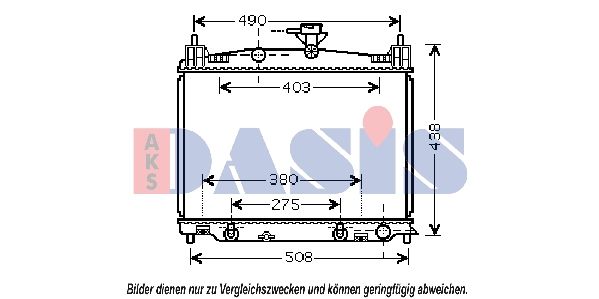 AKS DASIS 110066N - Kühler, Motorkühlung