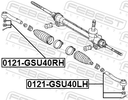 FEBEST 0121-GSU40LH - Spurstangenkopf