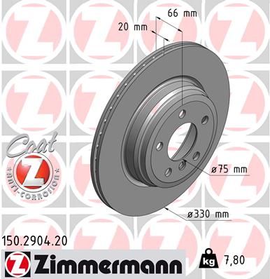 ZIMMERMANN 150.2904.20 - Bremsscheibe