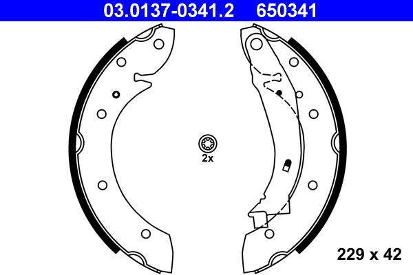 ATE 03.0137-0341.2 - Bremsbackensatz