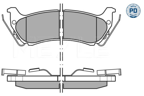 MEYLE 025 231 9017/PD - Bremsbelagsatz, Scheibenbremse