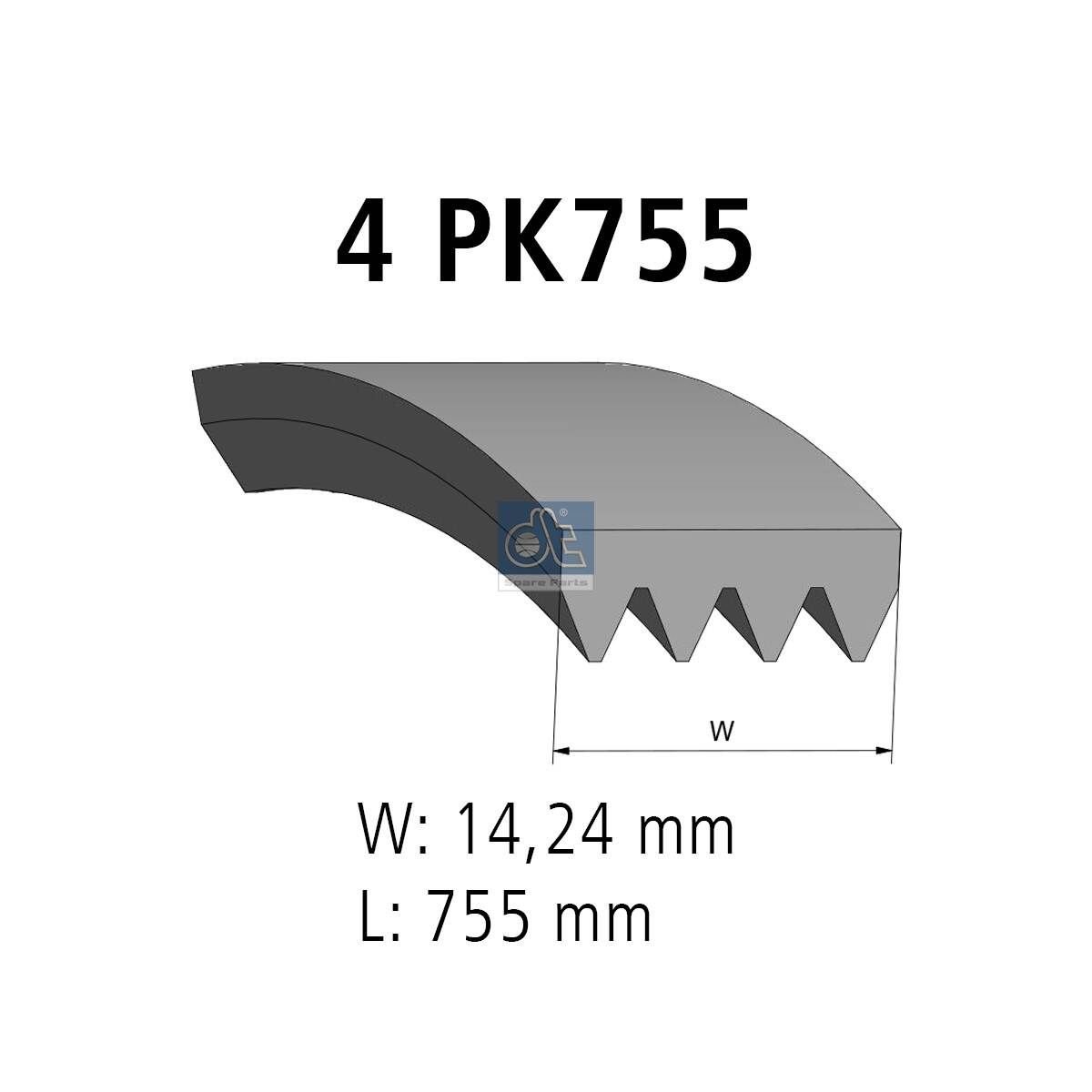DT Spare Parts 12.15402 - Keilrippenriemen