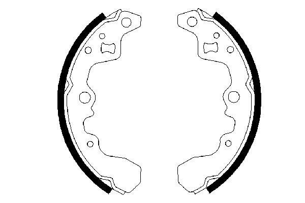 BOSCH 0 986 487 314 - Bremsbackensatz