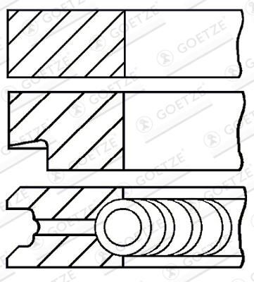GOETZE ENGINE 08-528400-00 - Kolbenringsatz