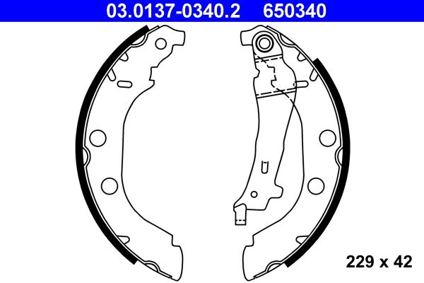 ATE 03.0137-0340.2 - Bremsbackensatz