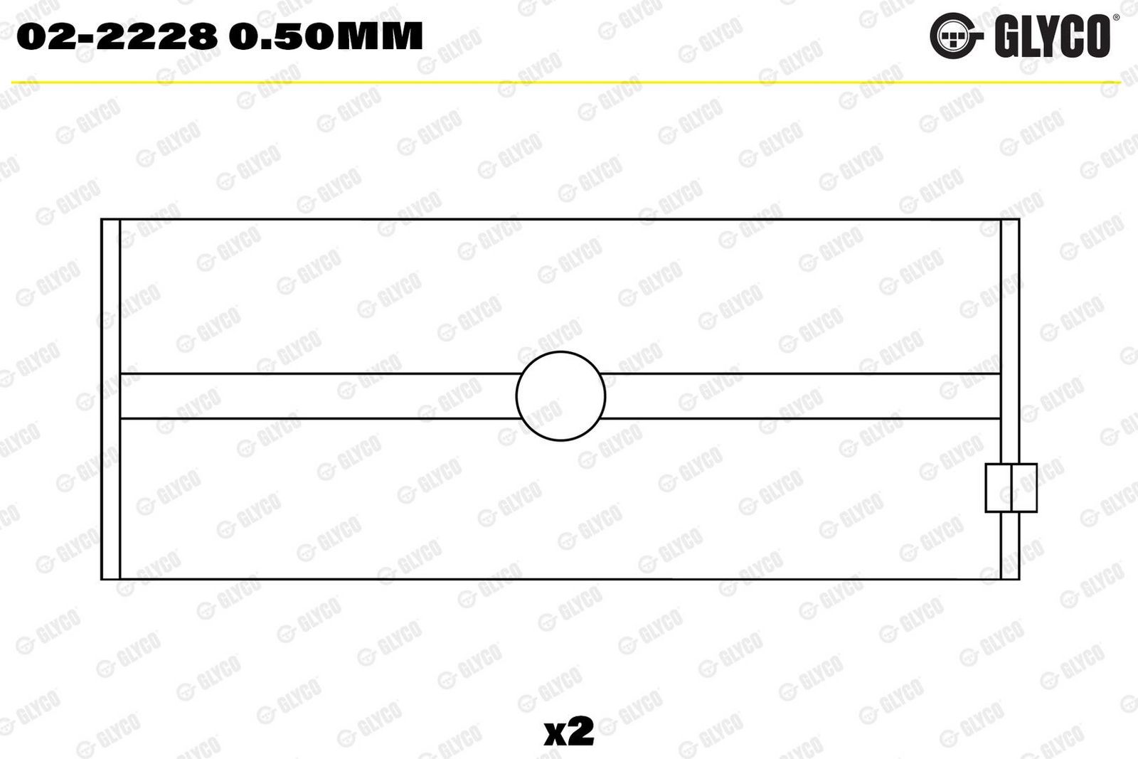 GLYCO 02-2228 0.50mm - Kurbelwellenlagerschale