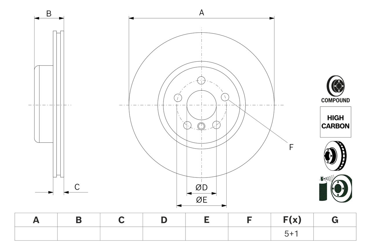 BOSCH 0 986 479 F56 - Bremsscheibe