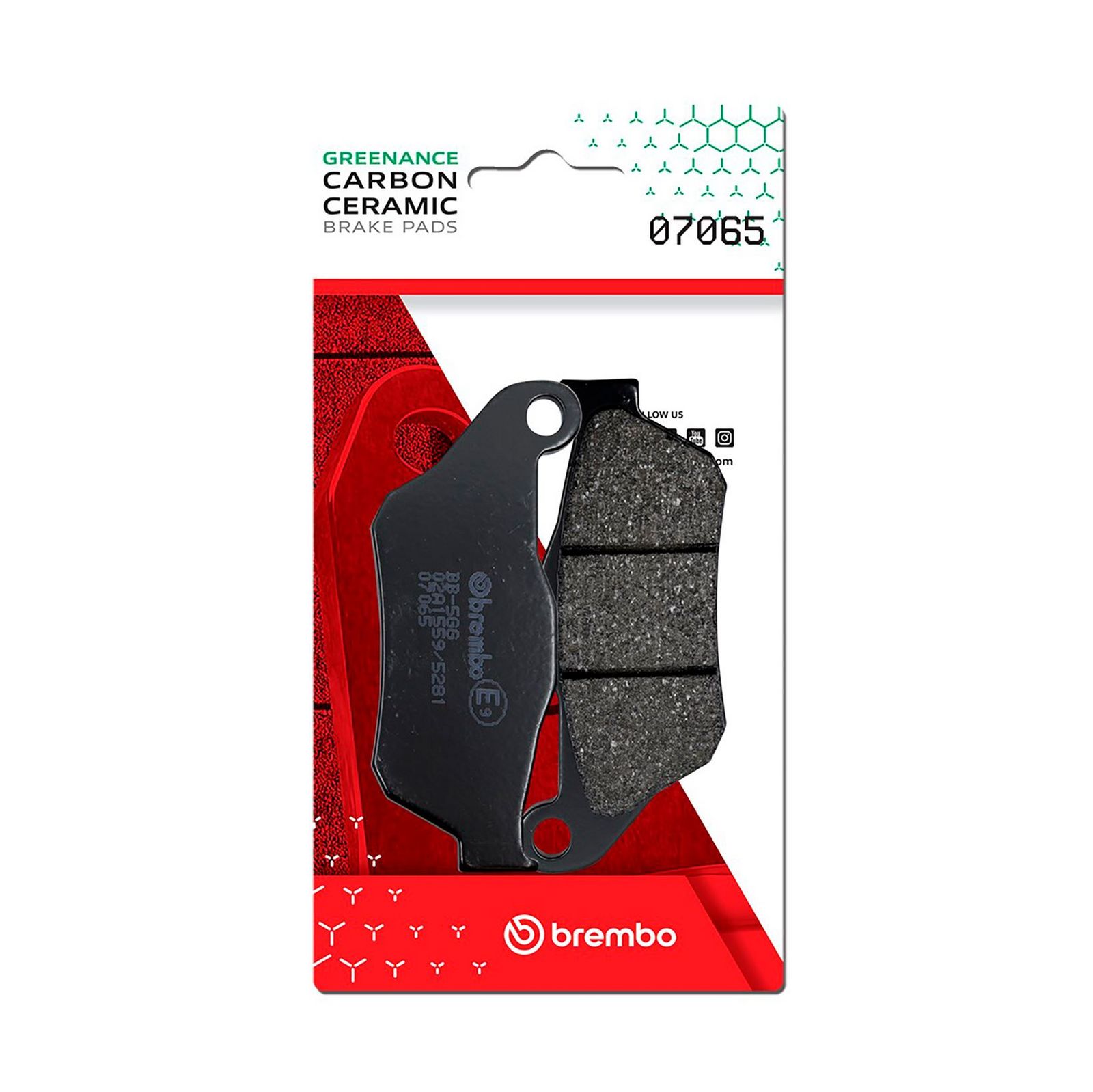 BREMBO 07065 - Bremsbelagsatz, Scheibenbremse